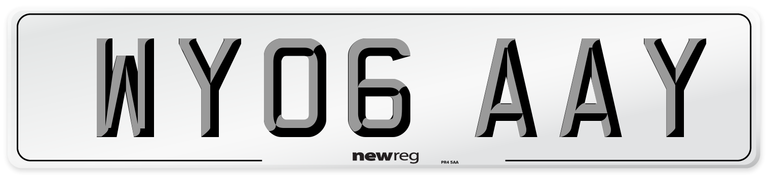 WY06 AAY Number Plate from New Reg